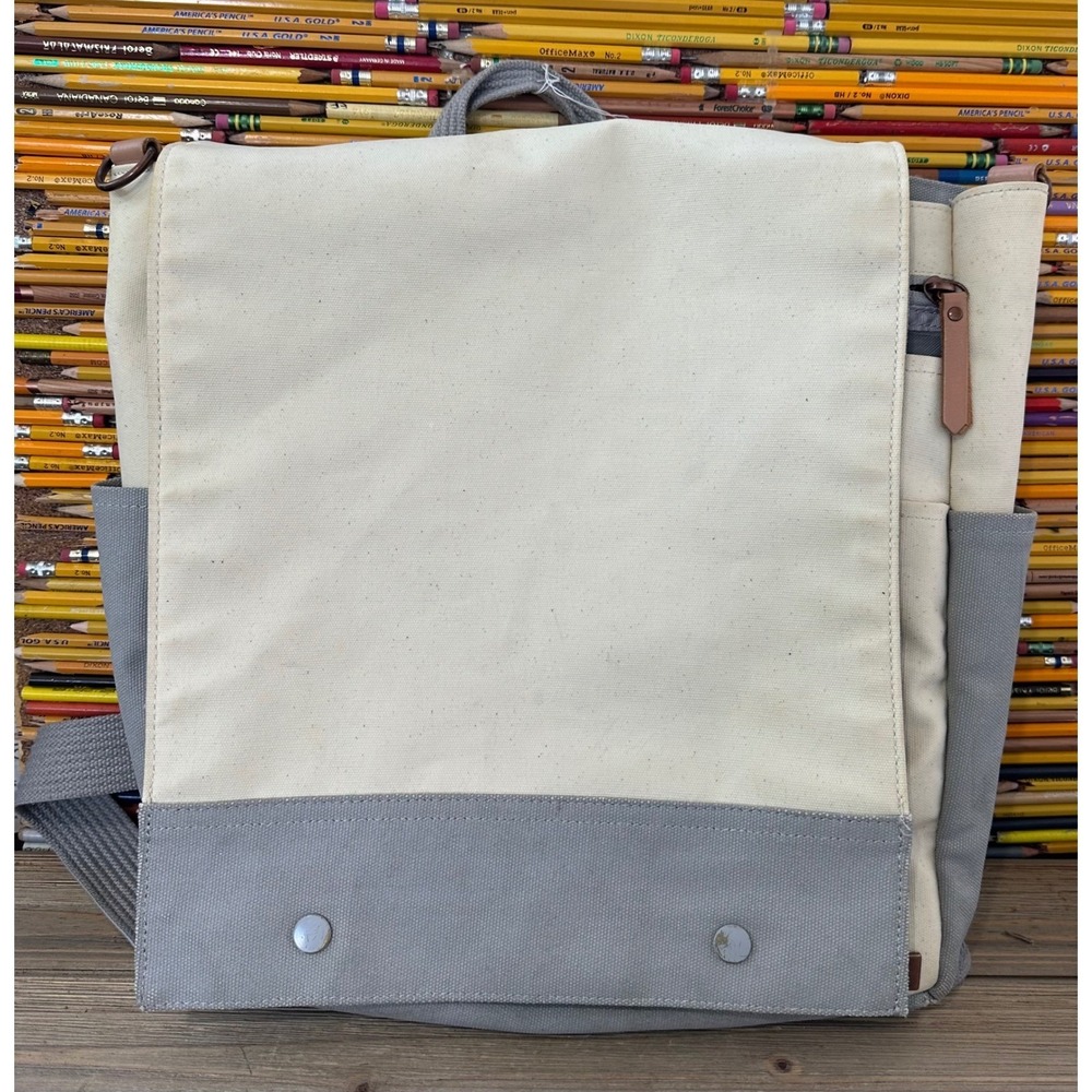 Petunia Pickle Bottom Pathway Pack Backpack Messenger Diaper Bag Cream Grey Good